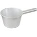 A silver metal Vollrath aluminum dipper with a handle.