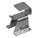 A metal flush offset hook bracket with a 3/4 inch offset and mounting slots.