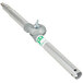 A metal rod with a zinc screw on it.