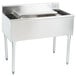 a stainless steel food prep station