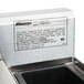 a label on a machine