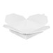 A white Fold-Pak Bio-Pak paper take-out box with folded edges.