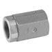 A metal drain valve with a threaded interior, designed for Frymaster M5g30u with a 1-1/4 inch size.