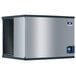 A silver and black rectangular Manitowoc IYF0600C Indigo NXT remote condenser ice machine.