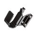 A black metal Kolpak door closer hook with holes.