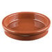 A brown Libbey terracotta cazuela bowl with specks.