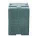 A grey Cambro front loading insulated food pan carrier with two handles.