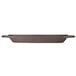 A brown rectangular Libbey stoneware pan with two handles.
