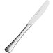 A Bon Chef stainless steel dinner knife with a solid silver handle.