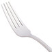 A close-up of a Bon Chef stainless steel dinner fork with a silver handle.