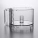 A clear plastic bowl for a Robot Coupe food processor.