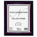 NuDell 17401 8 inch x 10 inch Black / Mahogany Plastic Executive Document Frame