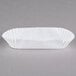 A white Hoffmaster paper eclair baking case with a fluted edge.