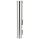 A silver stainless steel cylindrical cup dispenser with a metal handle.