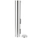 A silver cylindrical Vollrath cup dispenser pole with a metal ball on top.