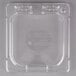 a clear plastic container with a hole in the middle