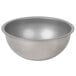 A silver Vollrath stainless steel mixing bowl.