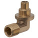 A brass Cooking Performance Group orifice elbow with a threaded end.
