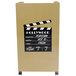 A Benchmark USA pedestal base with a movie sign on a cart.