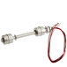 An Avantco metal rod float switch with red and black wires.