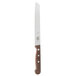 A Victorinox bread knife with a rosewood handle.