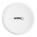 A white round disc with fluted edges and the words "Acopa" in black text.