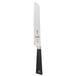 A Mercer Culinary Z&#252;M&#174; bread knife with a black handle and silver blade.