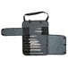 A Mercer Culinary Z&#252;M&#174; 10-piece knife set in a black bag.