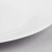 A white bone china oval platter with a white rim.