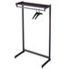 Quartet 20214 48 inch Black Powder Coated Textured Steel Single-Sided Garment Rack with Shelf