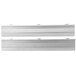 A pair of silver metal Cambro Pro Cart Ultra&#174;Pan rails.