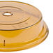 a yellow plastic container with a hole