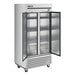 A silver True T-35-HC reach-in refrigerator with solid doors.