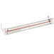 A white rectangular Schwank outdoor patio heater with red lines.