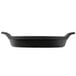 A black oval pan with handles.
