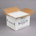 A white Polar Tech insulated shipping box with blue writing on it.