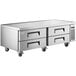 a large stainless steel counter