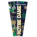 A blue and green rectangular University of Notre Dame pub table with the team logo and LED lights.