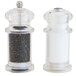 Fletchers' Mill DEN05SET02-SS Denali 5 inch Clear Acrylic Salt Shaker and Pepper Mill Set