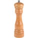 A Fletchers' Mill cherry wooden pepper mill with a silver top.