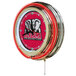 A Holland Bar Stool University of Alabama neon clock with a logo on it.