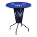 A blue Holland Bar Stool table with a United States Air Force logo on it.