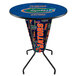 A University of Florida Gators logo on a round bar table.