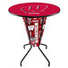 A University of Wisconsin Badgers logo on a Holland Bar Height pub table.