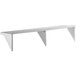 A white Regency stainless steel wall shelf with two shelves.