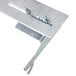 A metal Baffle Boss hood filter lifting fork with screws.