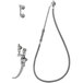 A T&S bedpan washer hose with extended spray nozzle.