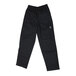 A pair of black Chef Revival baggy chef pants with a side zipper.