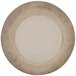 Thunder Group DM010J Jazz 10 1/2 inch Round Melamine Plate with Crackle-Finished Border - 12/Case