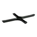 A black plastic cross bar with two holes.